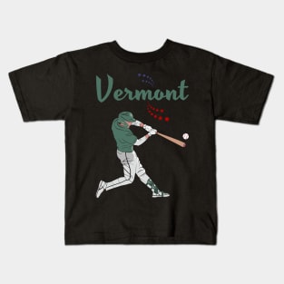Vermont USA Baseball | America's Sports Cities Kids T-Shirt